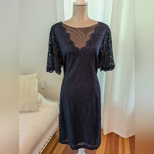Jessica Howard Navy Lace Evening Dress